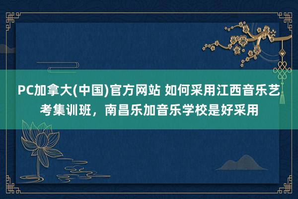 PC加拿大(中国)官方网站 如何采用江西音乐艺考集训班，南昌乐加音乐学校是好采用