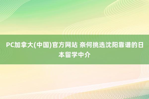 PC加拿大(中国)官方网站 奈何挑选沈阳靠谱的日本留学中介