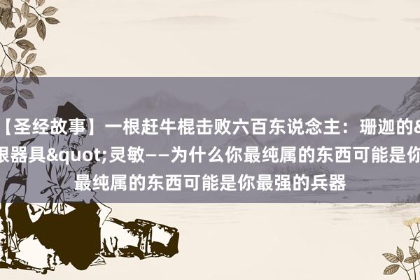 【圣经故事】一根赶牛棍击败六百东说念主：珊迦的"不起眼器具"灵敏——为什么你最纯属的东西可能是你最强的兵器