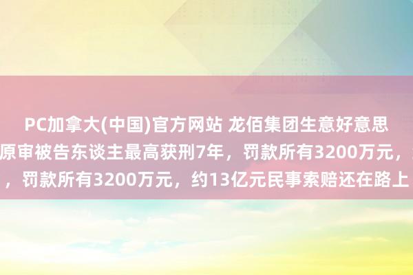 PC加拿大(中国)官方网站 龙佰集团生意好意思妙被侵权案终审落槌：原审被告东谈主最高获刑7年，罚款所有3200万元，约13亿元民事索赔还在路上