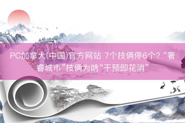 PC加拿大(中国)官方网站 7个技俩停6个? “奢睿城市”技俩为啥“干预即花消”